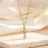 Necklace Copper Gold-plated Full Diamond Retro Light Luxury High-end Titanium Steel Chain Does Not Fade Jewelry Women