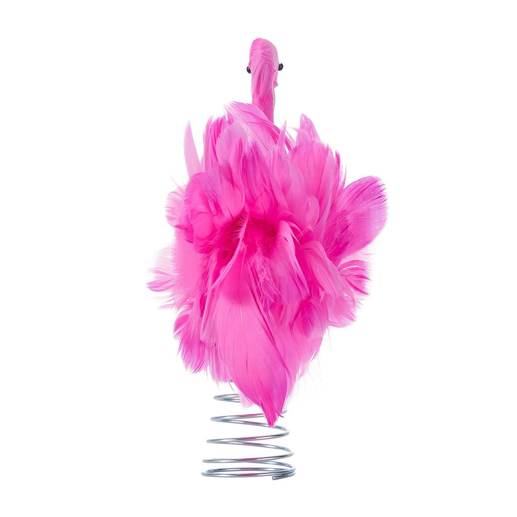 Верхушка для рождественской елки в виде фламинго, мягкое украшение для дома, подарок на зимнюю праздничную вечеринку