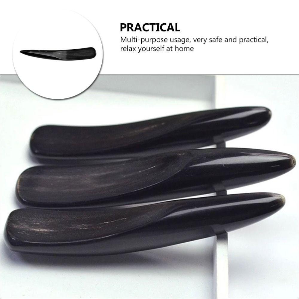 СПА Доска Гуа Ша Рог черного буйвола Инструмент для скребка Рог Палочка для массажа меридианов Салон красоты