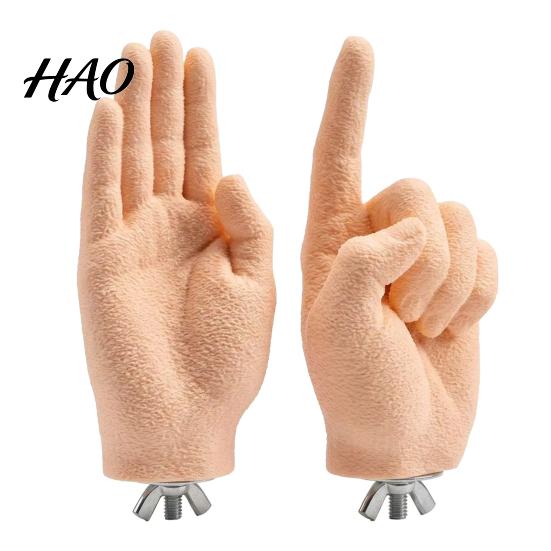 Pet Bird Feeder Parrot Training Fake Hand Perch, Simulated Human Taming Toy Cage Accessory with Grinding Surface, Safe Anti?Bite Desensitization