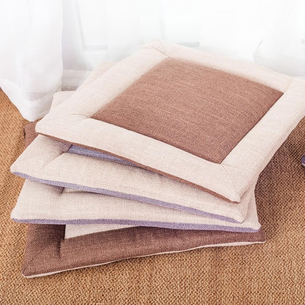 New Removable Linen Chair Cushion Washable Soft Chair Cushion Breathable Thickened Seat Cushion