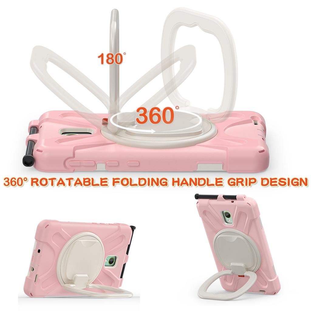 Case For Samsung Galaxy Tab Active 5 3 SM-X300 X306B T570 T575 Heavy Duty Cover Shockproof With 360 Rotatable Handle Grip Funda