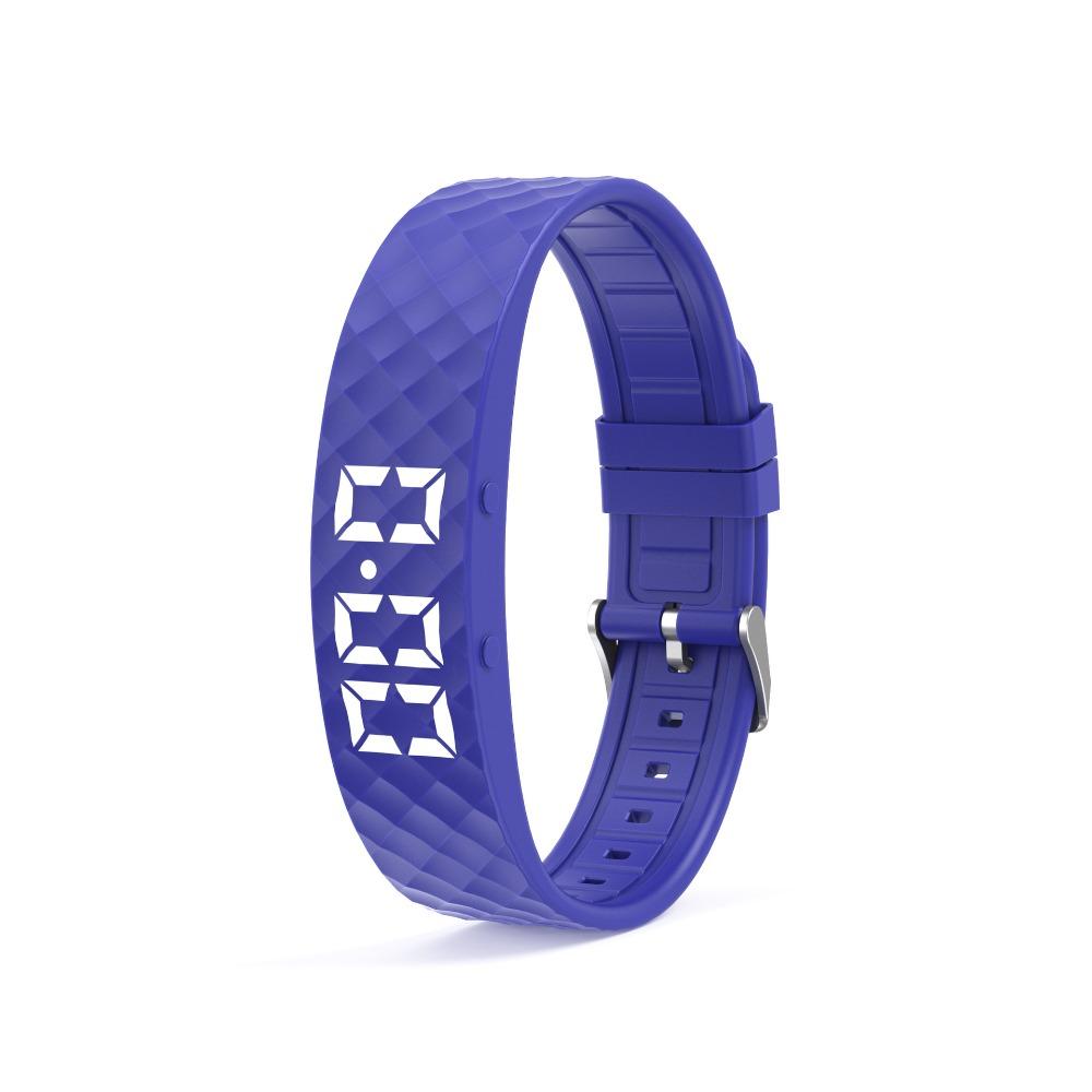 Rechargeable Fitness Bracelet Vibration-Alert Sleep Tracking Wristband Activity Pedometer Workouts