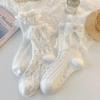 Носки средней длины с бантом и оборками Короткие носки Kawaii Lolita Хлопковые носки Японские чулки Женские чулки