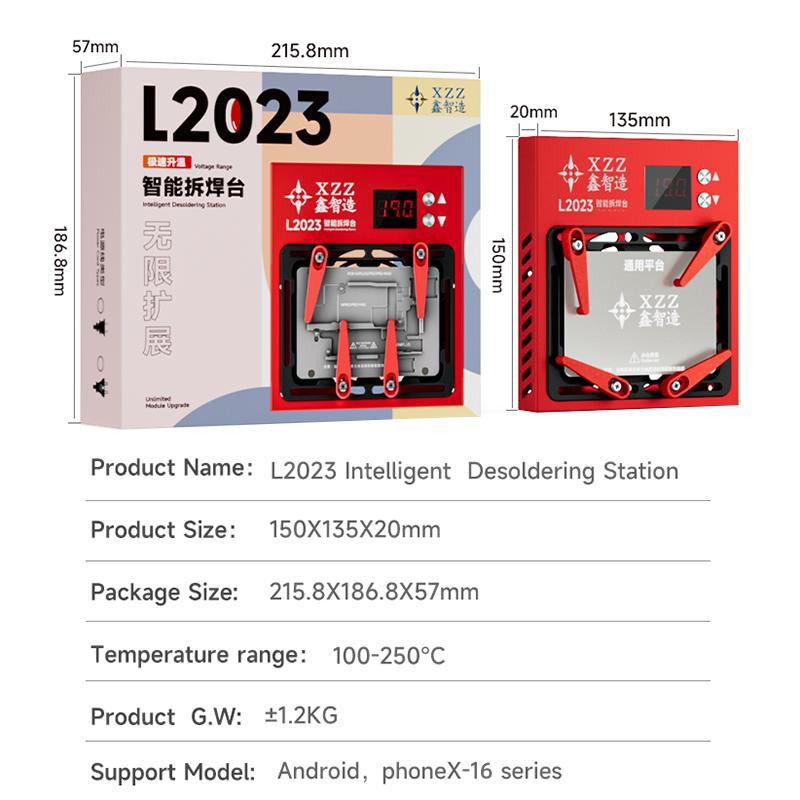 XZZ L2025 Intelligent Desoldering Station For iPhone X-17 Pro Max Motherboard IC Chip BGA Stencil Welding Heater Tool