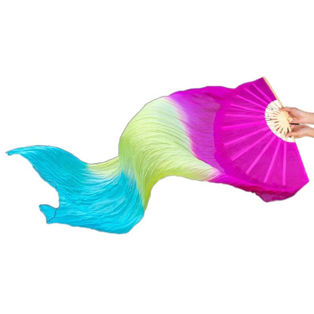150см Веер для танца живота Имитация шелка Реквизит для танца Янко Реквизит для выступления Танцевальный длинный веер Сцена