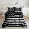 3 Pcs Grey Camo Comforter Bedding Set Full Size, Camouflage Army Design Bedding Collections for Kid Boy, Soft All-Season Bed Set