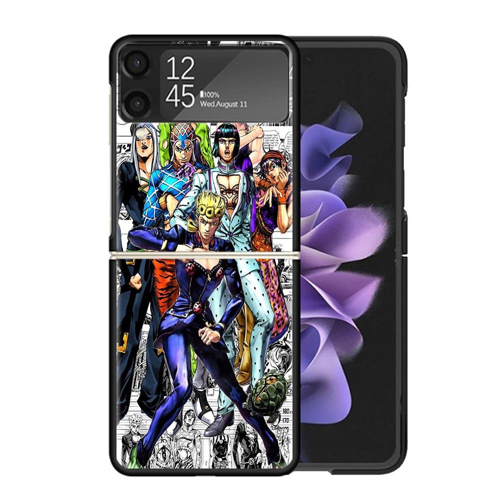 Чехол для телефона JoJo's Bizarre Adventure Golden Wind Прозрачный для Samsung Z Flip 7 6 5 4 3 Galaxy ZFlip7 ZFlip6 ZFlip5 ZFlip4 ZFlip3 5G
