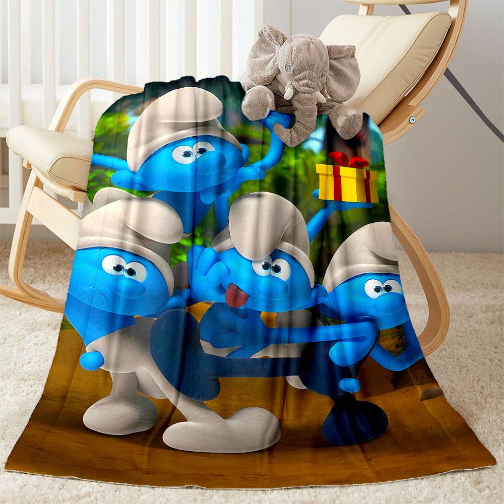 Smurfs: Lost Village Adventure Blanket Soft Warm Cozy Great for Sofa Picnics Chair All-Season Use Modern Style Gift for Travel Home Birthdays