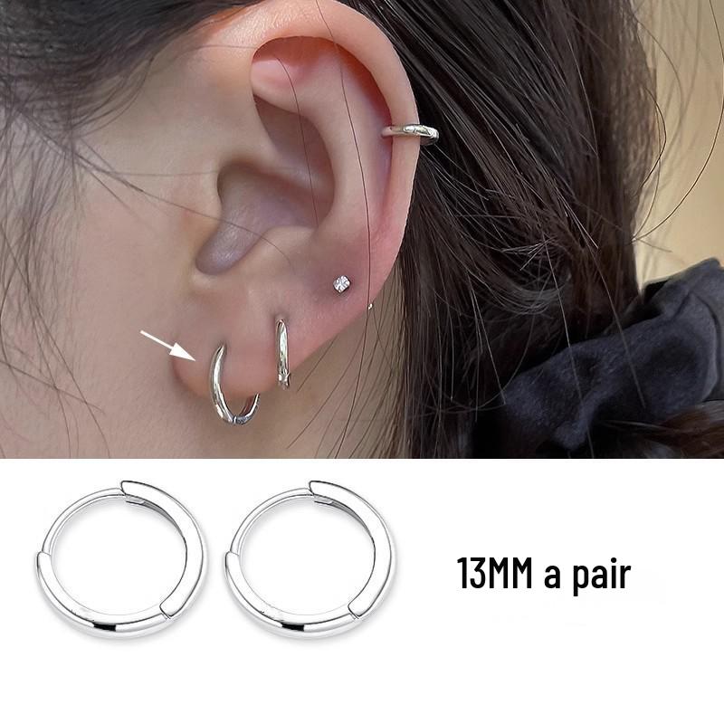 Высококачественные серьги-кольца и серьги-гвоздики из серебра 925 пробы для женщин и мужчин - для пирсинга хряща уха, манжеты и пирсинг-украшения
