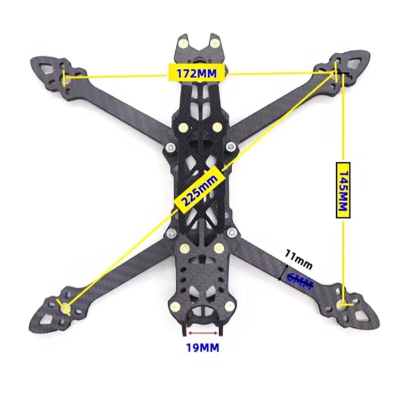 Qishao MAK4 7-inch Carbon Fiber FPV Drone Frame