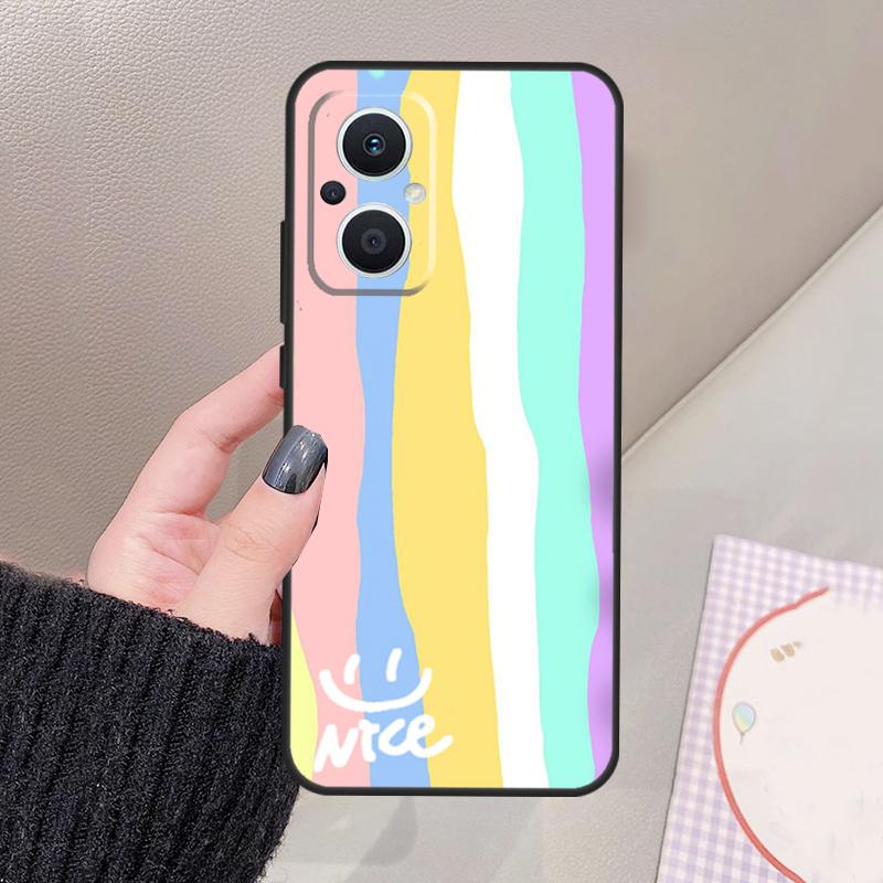 Rainbow Cute Cartoon Funda For OPPO Reno 11 12 13 14 Pro 11F 12F 13F 14F 7 8 Lite OPPO Find X9 X6 X5 X8 Pro Case