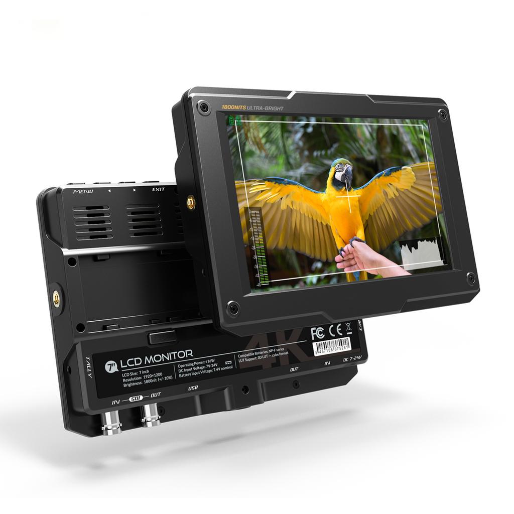 LILLIPUT H7S 7-дюймовый 4K Монитор для камеры с яркостью Full HD 1800 нит, видимый на солнце 4K- & Поддержка входов/выходов 3G-SDI