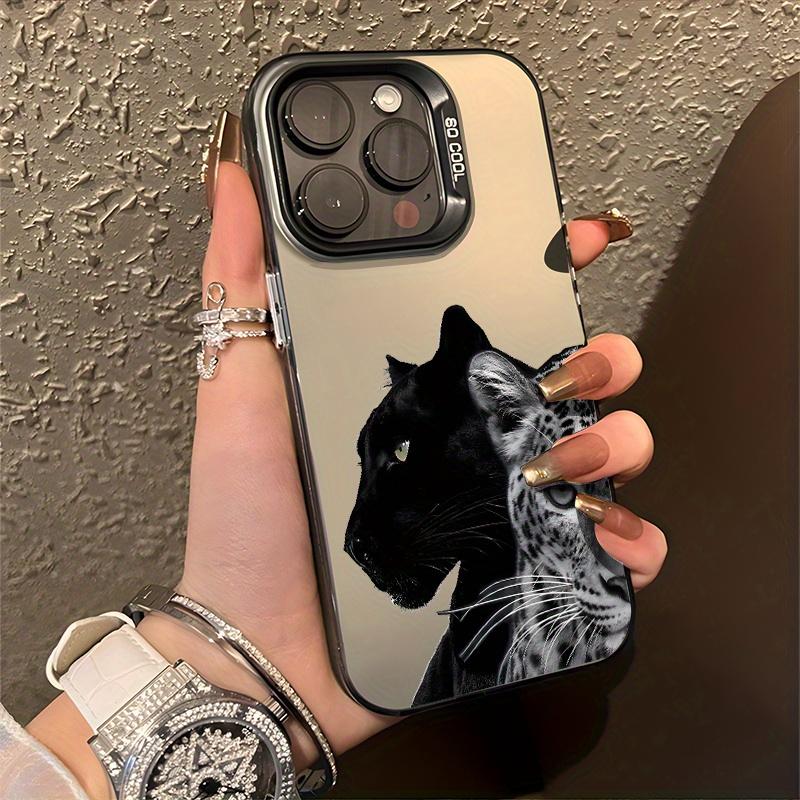 Крутой чехол для телефона с леопардовым принтом для iPhone 17, 16, 15, 14, 13, 12, 11 Pro/Max/Plus - Ударопрочный