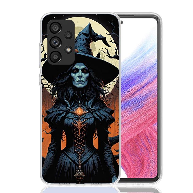 Чехол для телефона на Хэллоуин Лунная Ведьма Ужасы Для Samsung Galaxy A17 A16 A14 A15 A13 A57 A56 A54 A55 A53 A37 A36 A34 A35 A33 A26 A24 A2