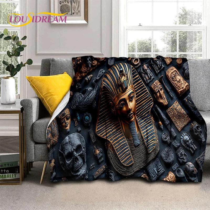 2025 Ancient Egypt Death Anubis Pharaoh Horus Mythology Soft Blanket,Soft Throw Blanket for Home Bedroom Bed Sofa Cover Child