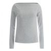 Shop   Women Boat Neck Off Shoulder Regular Fit Spandex Long Sleeve Tee Rnf Wsh 