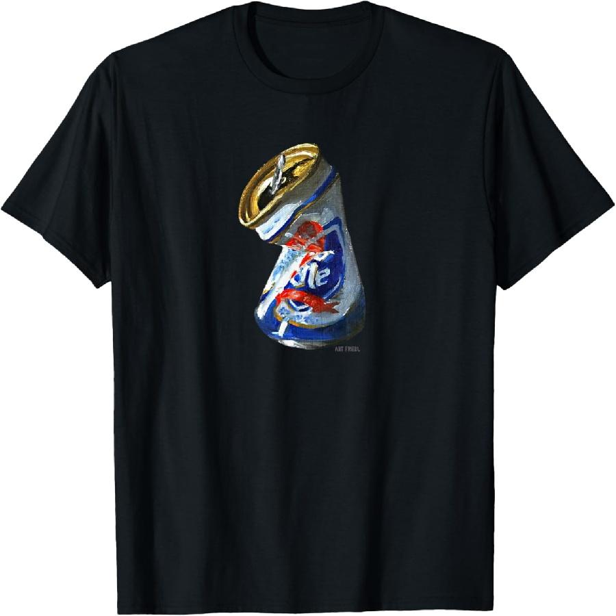 Unisex T-shirt Old Crushed Beer Can Style t-shirt T-Shirt
