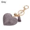Romantic Dazzling Rhinestone Love Heart Charm Pendant Fringe Keychain Keyring KTY