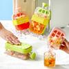 2in1 Silicone Ice Cube Mold With Straw Water Cup Kettle Ice Cube Tray Pressing Mould Ice Drink Bottle Freezer Creative Outdoor Beverage Cup