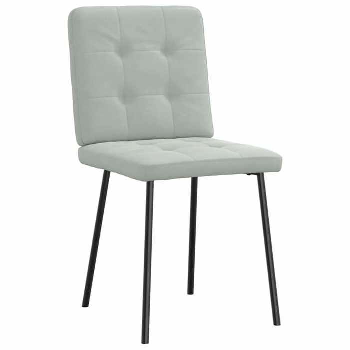 VidaXL Dining Chairs Set of 4 Light Grey Velvet 3315157