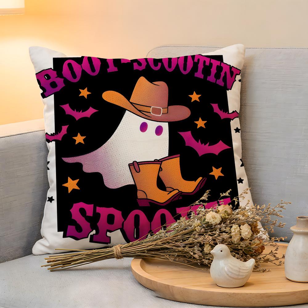 Cushion Cover Linen SkinFriendly Soft Decorative Case For Sofa Home Decor Anime Halloween Pillow cover