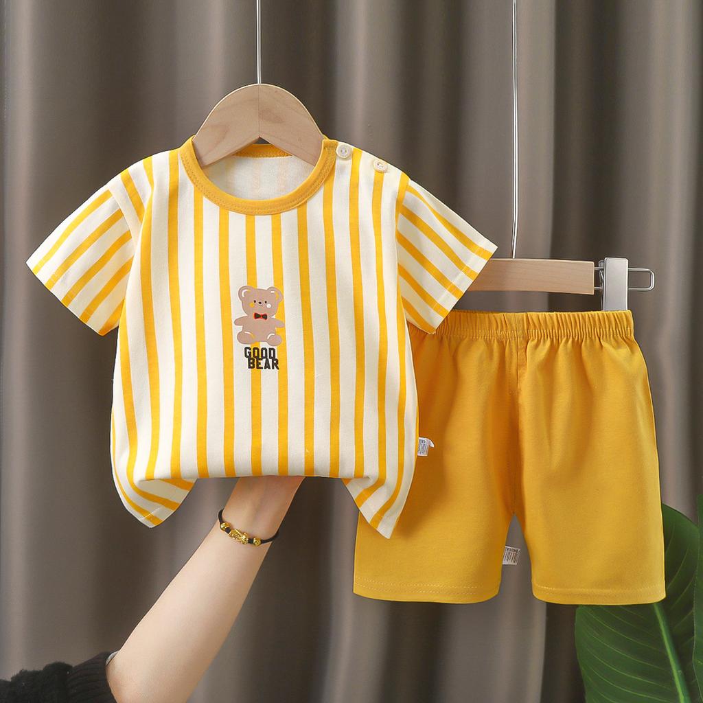 Летняя детская одежда с мультяшным принтом для мальчиков, топы без рукавов, шорты, 2 шт./компл., жилет для маленьких девочек, комплект одежды, детский хлопковый спортивный костюм