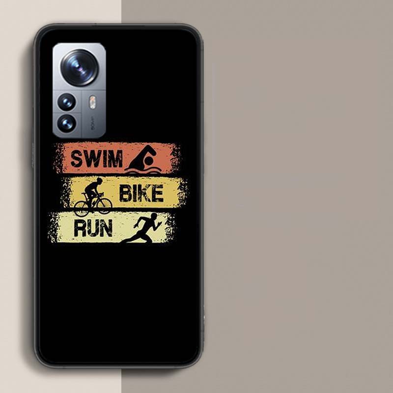 Чехол для телефона Triathlon Swim Bike Run для Xiaomi Poco X3 NFC X4 GT M3 M4 M5 M5S X7 X6 X5 F6 Pro F5 F4 Mi F3 F2 Чехол TPU Capa Coque