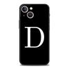Роскошный Чехол Для Телефона Apple iPhone 11 15 14 Pro MAX 12 13 7 8 Plus X XR XS MAX SE Черный Чехол Funda Инициал Буква A Z Модный