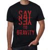 Men’s Vintage Tee Shirt Graphic T Shirt Say Yes To Gravity Deep Black