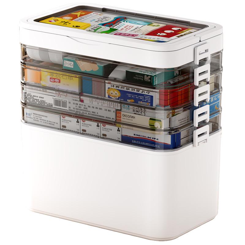 Medicine Large Transparent Capacity Multilayer Storage Box For Home Use