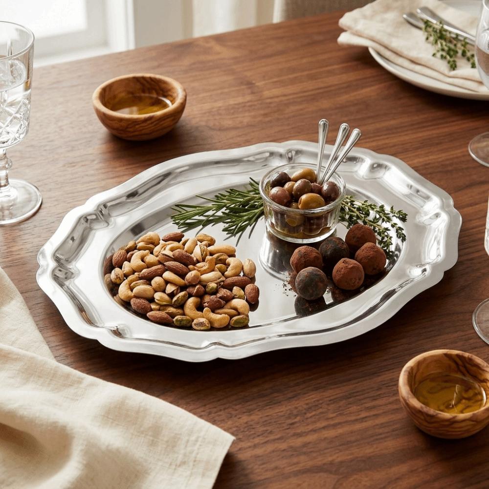 Smooth Fish Plate Rustless Steel Korean Style Plate Anti Rust Fruit Tray Restaurant Catering