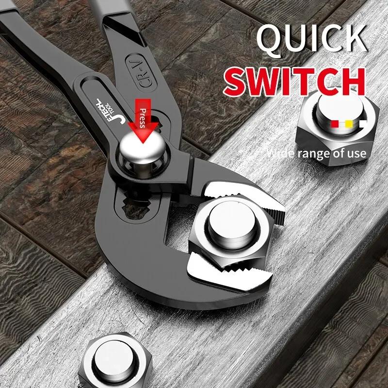 Quick Release Water Pump Pliers Heavy Duty Adjustable Tool Uses for Home Plumbing Pipe Repair and Installation