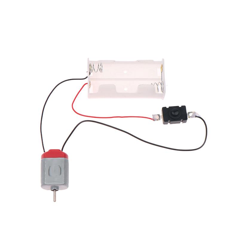 130 Motor Kit With 2xAA Battery Storage Case And Switch 16500 RPM Mini DIY Electronic Motor Circuit Models Kit