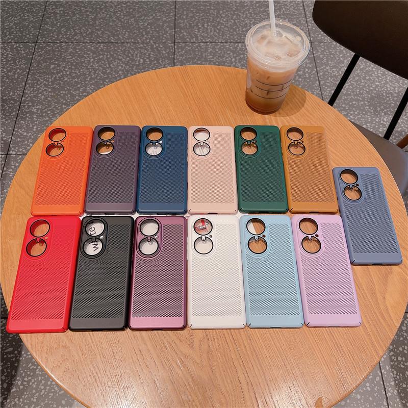 Полный чехол для рассеивания тепла с пленкой для объектива для Huawei P60 P50 P50E P40 Art Pro, дышащая охлаждающая сетка, жесткий корпус из ПК