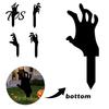 Halloween Outdoor Decorations Skeleton Hand Garden Stake, Spooky Yard Sign, Lawn Ornaments Acrylic Black Scary Decoration for Front Reusable