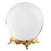 100mm K9 Crystal Photography Prop Decoration Art Decor Crystal Ball(Golden Metal Base)