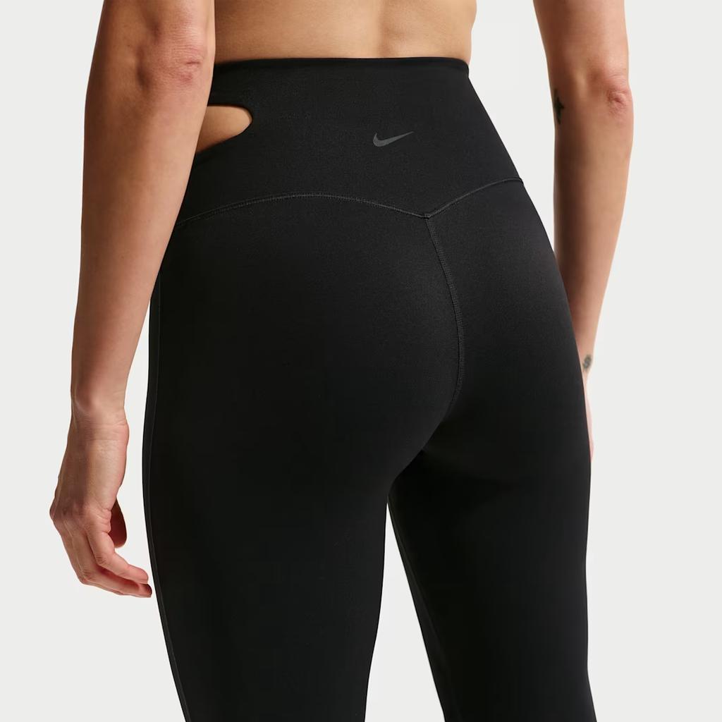 Nike Zenvy Dri-FIT Swoosh Брюки клеш с высокой посадкой Однотонные Мягкие Брюки для йоги Женские брюки IB9116-010