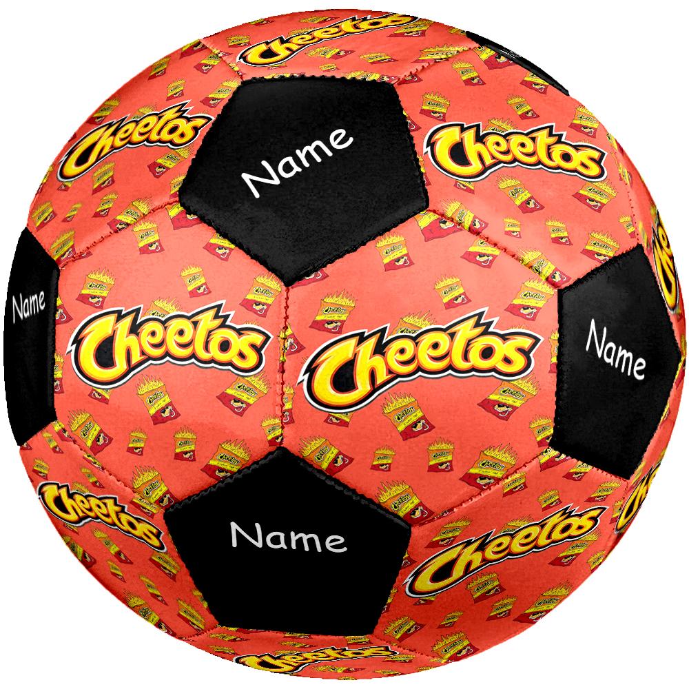 Custom Name Cheetos Theme Size 5 Soccer Ball, Suitable for Both Indoor and Outdoor Matches, a Gift Suitable for Everyone.