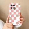 Чехол для OPPO Realme Narzo V15 V20 V25 V30 X2 X7 XT Q5 Pro, жидкий мягкий силиконовый противоударный матовый протектор экрана с узором в клетку для бампера Realme