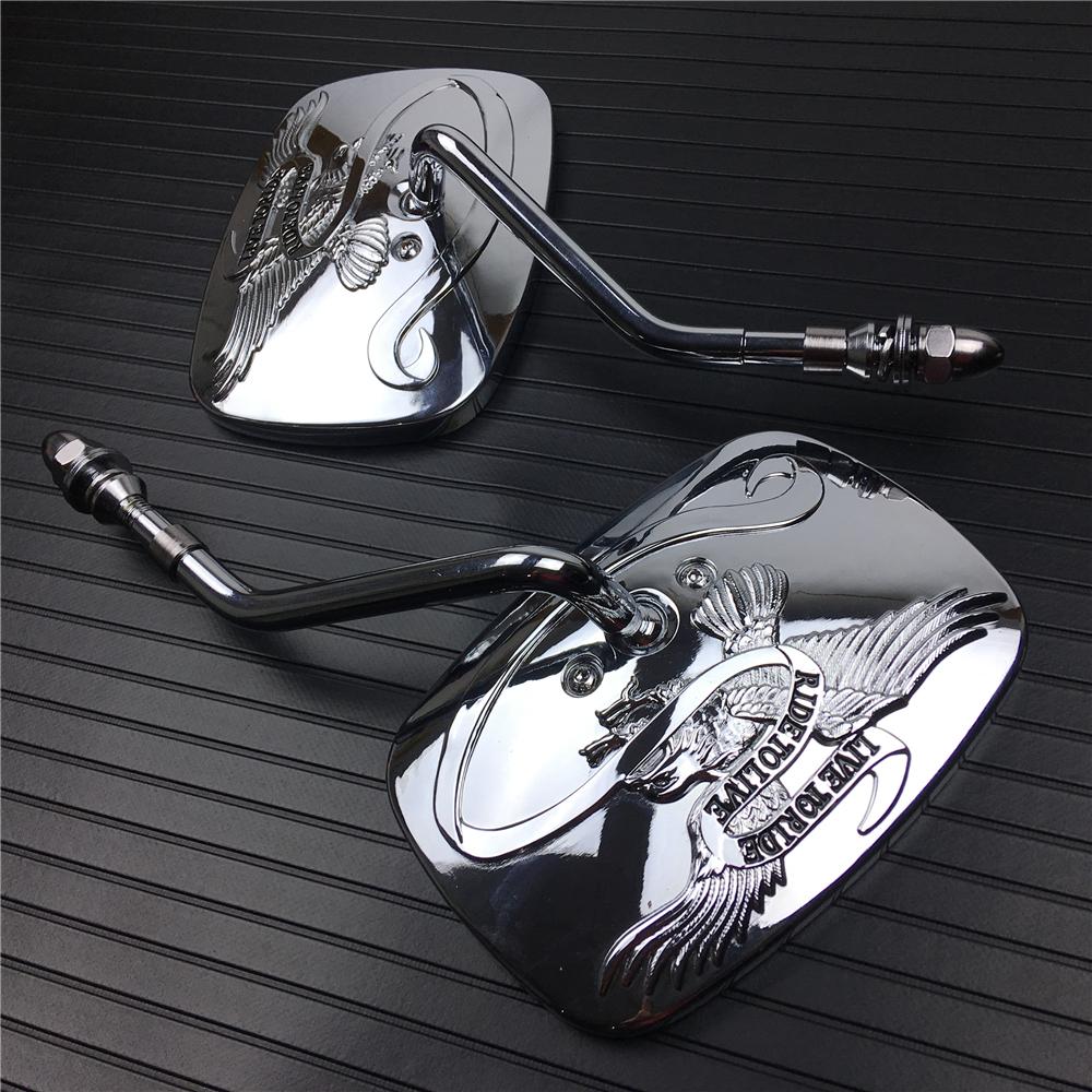 Мотоциклетные запчасти Зеркала заднего вида Для Harley street sports chopper cruiser Eagle Spirit Live to Ride
