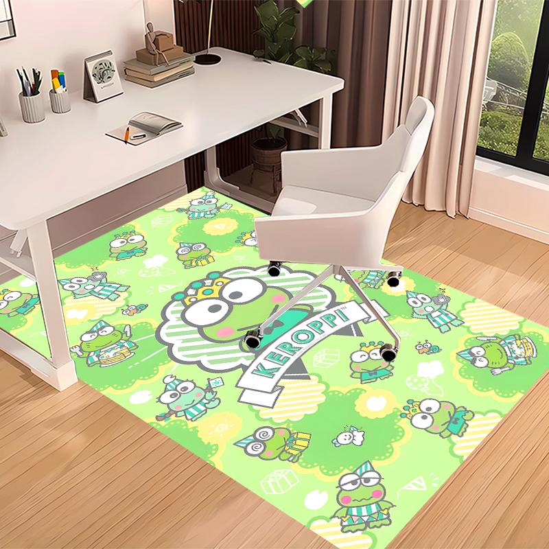 1pc Sanrio3 Print Area Rug - Soft, Washable Non-Slip Indoor Mat for Office Chairs, Living Room, Home Office Decorative Rug