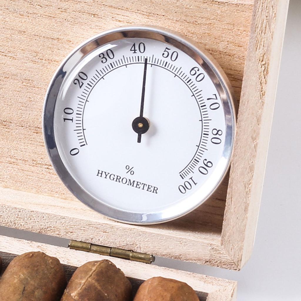 Сигарный гигрометр, точный круглый указательный гигрометр для коробки сигар, сигарного шкафа, гигрометр для хьюмидора сигар