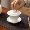 Керамическая высококачественная крышка чаши портативный бараний жир нефритовый белый фарфор один чайный сервиз простой домашний свет роскошный фильтр крышка чаши