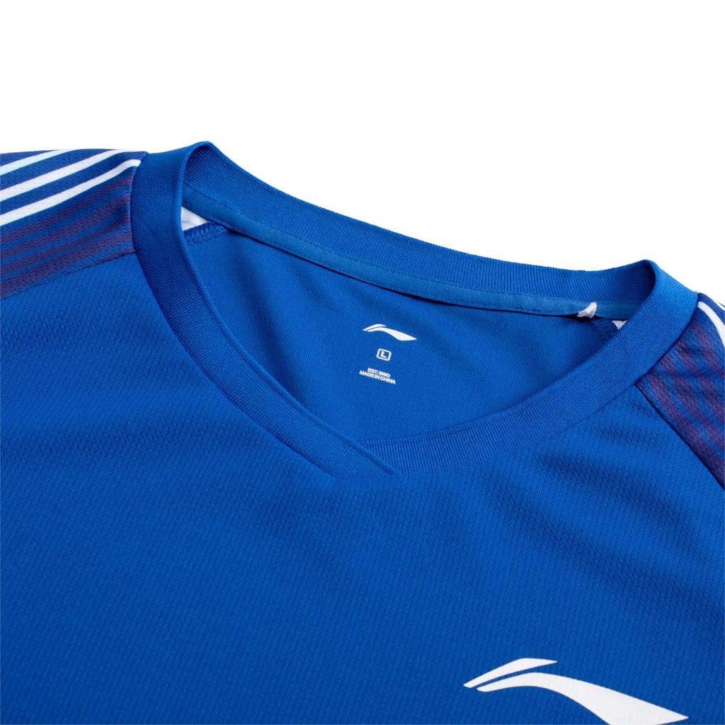 Li Ning Badminton Collection T Shirt Unisex Storm Blue AAYV157-5