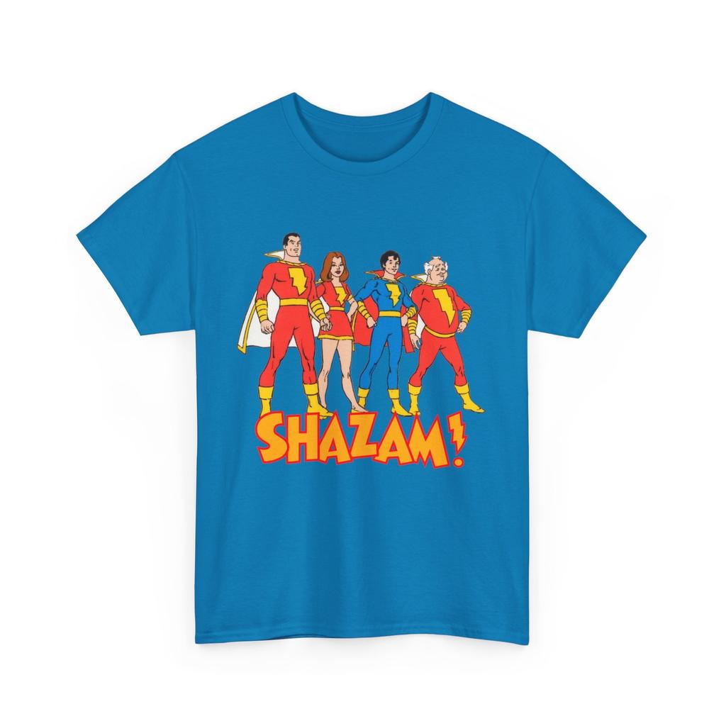 Shazam T-Shirt - Filmation TV - Mary Marvel, Uncle Dudley, Captain Marvel Jr Unisex T-Shirt