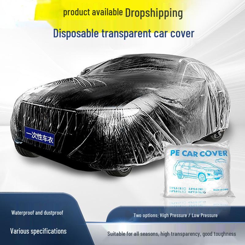 Universal Waterproof Dustproof Disposable PE Car Cover
