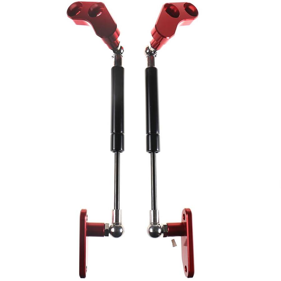 ATV Black+Red Billet Aluminum Anodized Door Opener Kit For 17-20 Can-Am Maverick