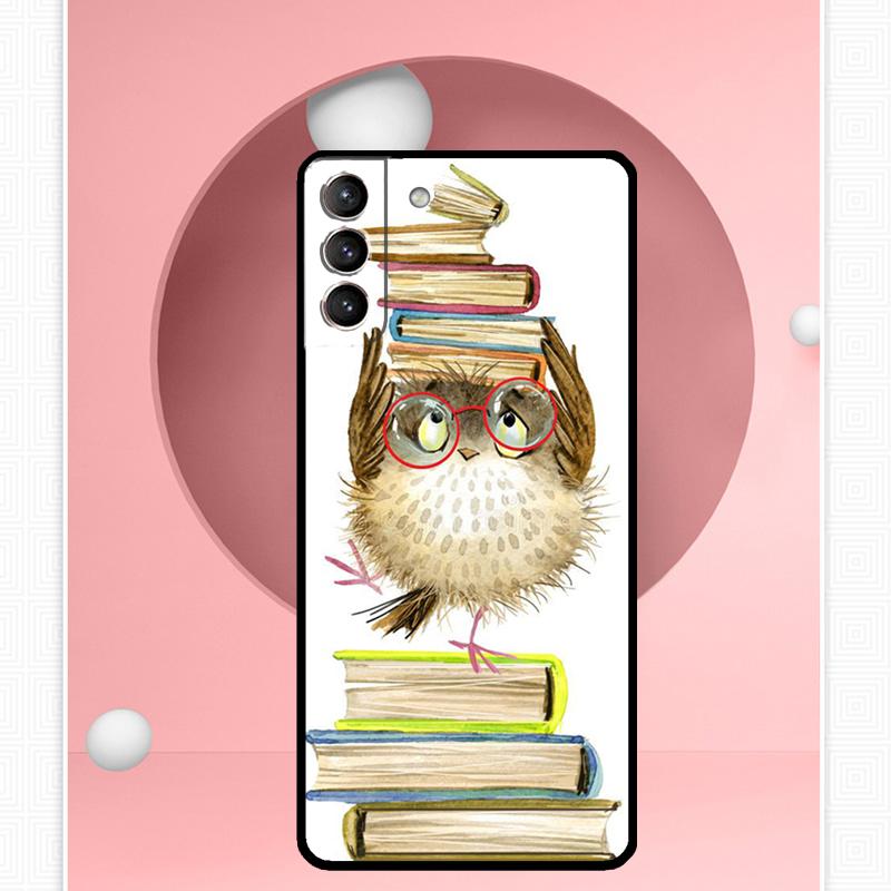Милый чехол с рисунком совы для Samsung Galaxy S24 S23 Ultra S22 S20 FE S21 FE Note 10 20 S8 S9 S10 Plus