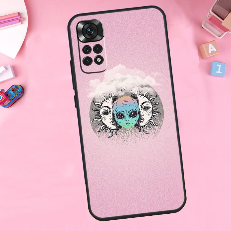 Инопланетное Кавайное Искусство Для Чехла На Телефон Xiaomi Redmi Note 14 13 10 11 12 15 Pro Plus Для Redmi 15C 13C 12C 10C 14C 15